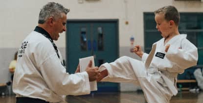 taekwondo front kick board