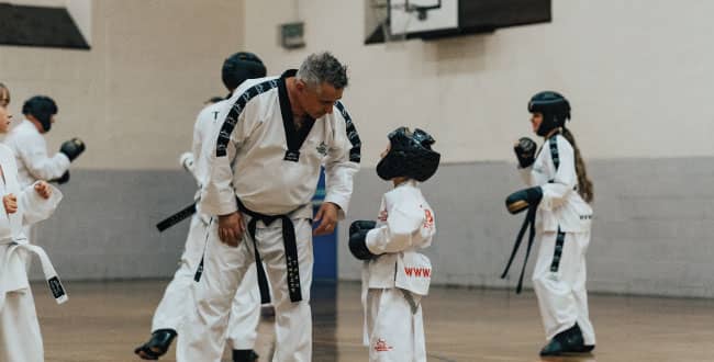 taekwondo black belt sparring teaching